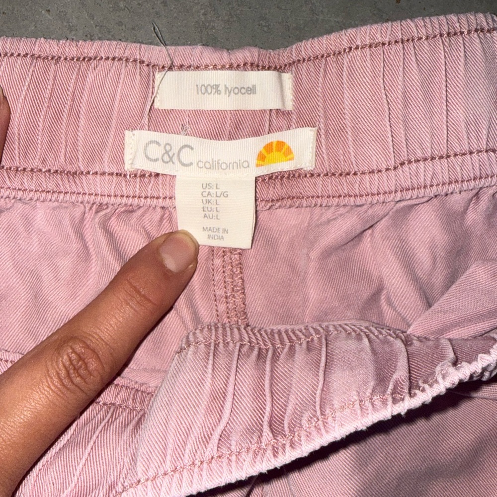 C&C California Blush Pink Wide Leg Pants - Picture 2 of 3